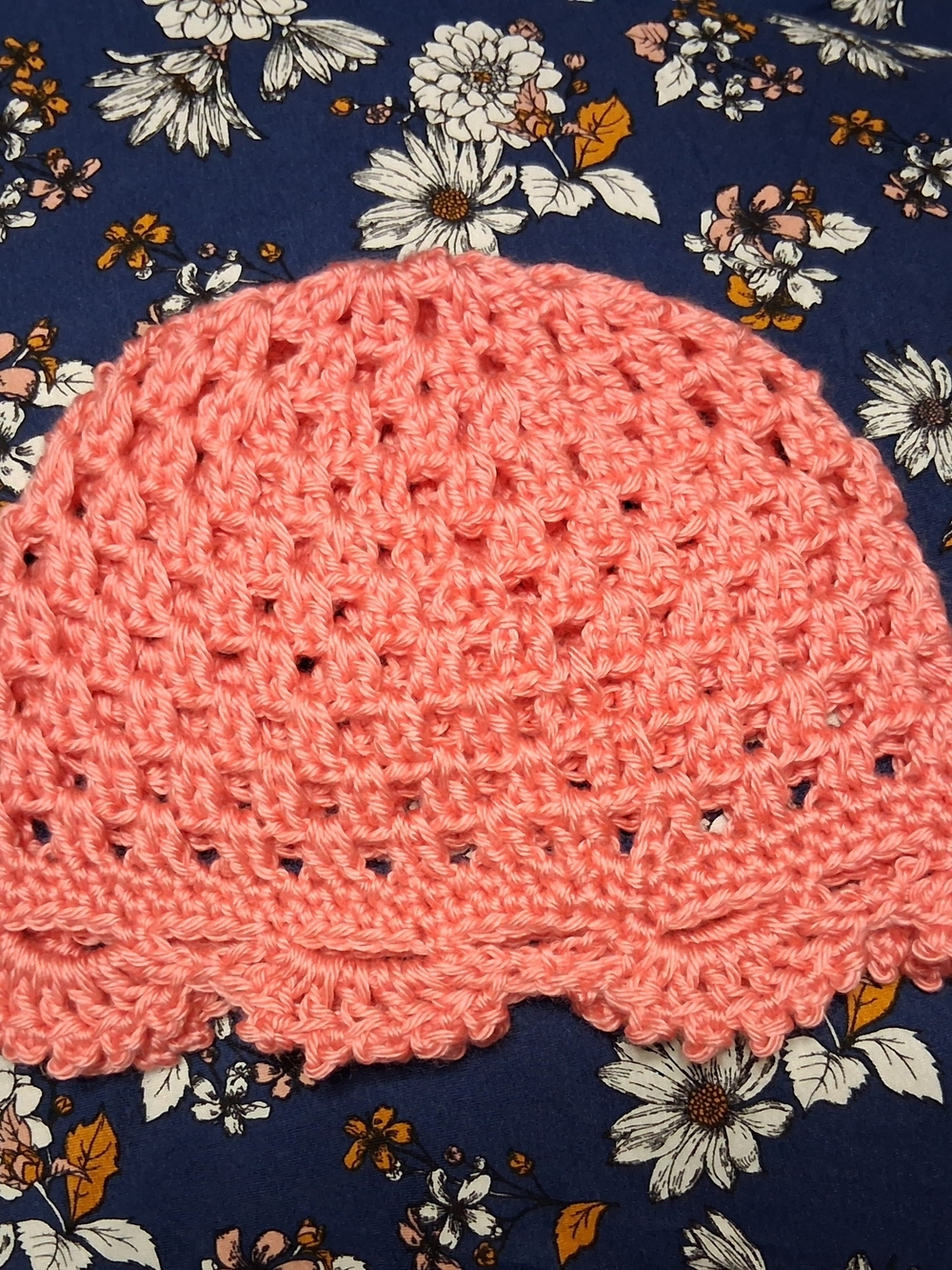 Strawberry Pink Crochet Hat Osfm